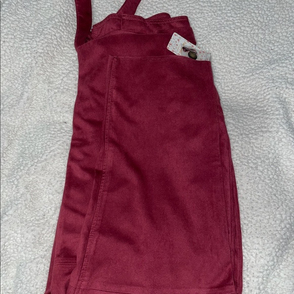 NWT Free People Nightfall Vegan Suede Pomegranate Waist Tye Pants Size 14 - Picture 7 of 16